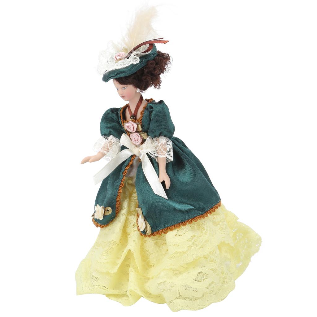1 12 Doll House Victorian Lady Women Miniature Porcelain Dolls Doll House Decoration
