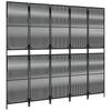 Vidaxl 5-Panel Screen, Black, Poly Rattan