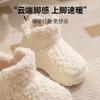 Chidan fluffy cotton slippers women's winter simple warm velvet high-top EVA thick-soled snow boots women