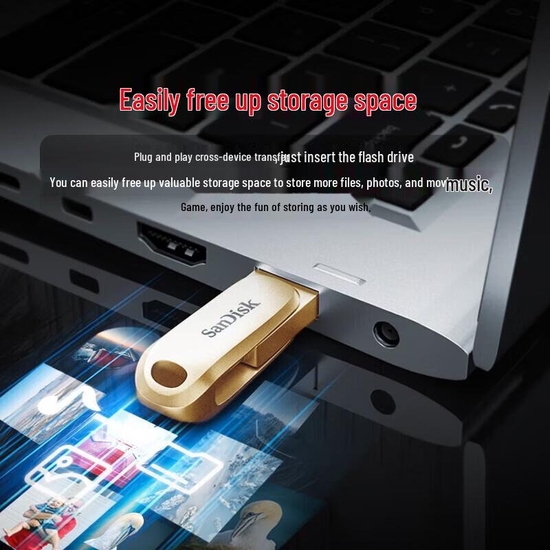 SanDisk 256GB Dual Drive USB 3.2 Type-C Flash Drive