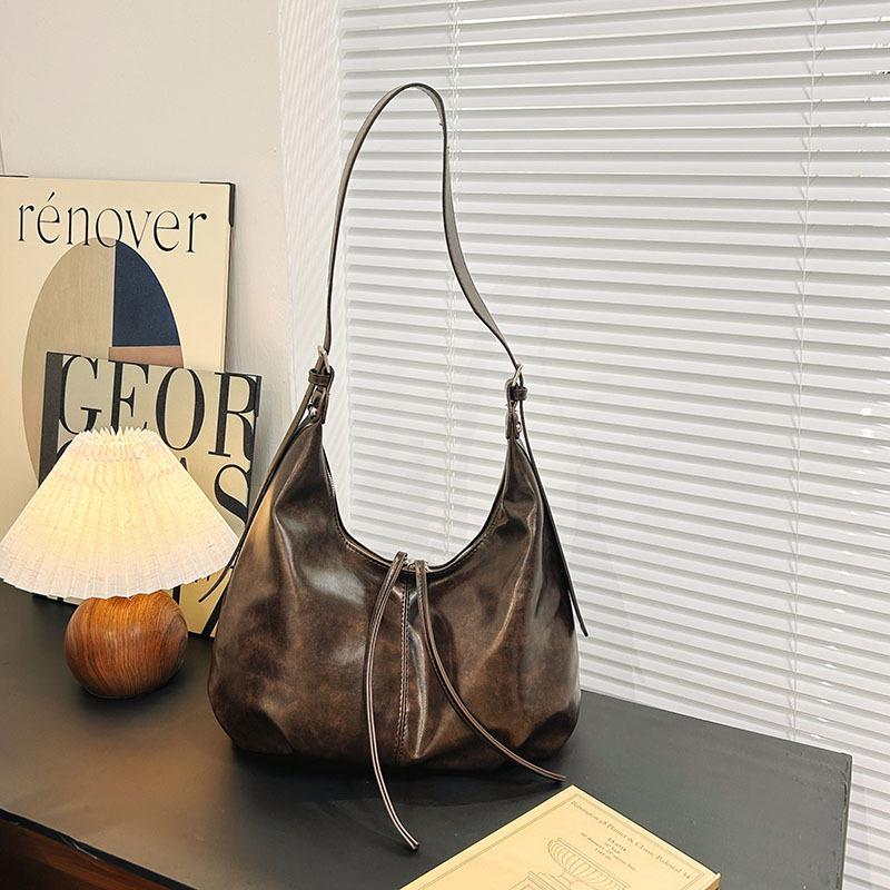 

Lazy-glamorous Tote Bag with Wasteland Style, Retro Style Bag for The Armpit, Large Capacity Crossbody Bag кавовий
