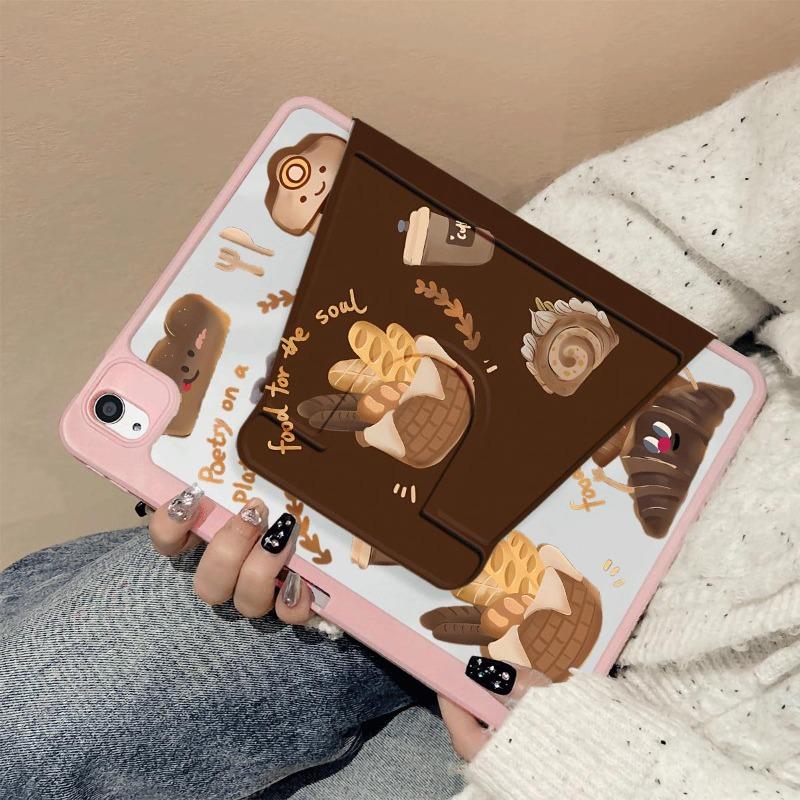 Вращающаяся крышка  Хлеб Кофе  для чехла iPad 7-го поколения, чехла iPad Air 4-го поколения, чехла iPad 6-го поколения 9.7 5-го 6-го Поколения ipad mini6 8.3