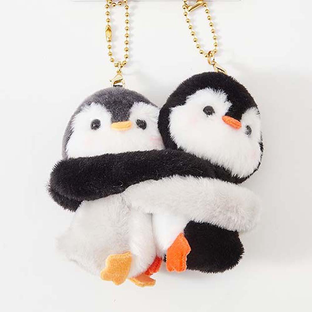 2pcs Kawaii Cartoon Couple Pendants Magnetic Plush Friendship Key Ring Hug Animal Key Buckle  Girls