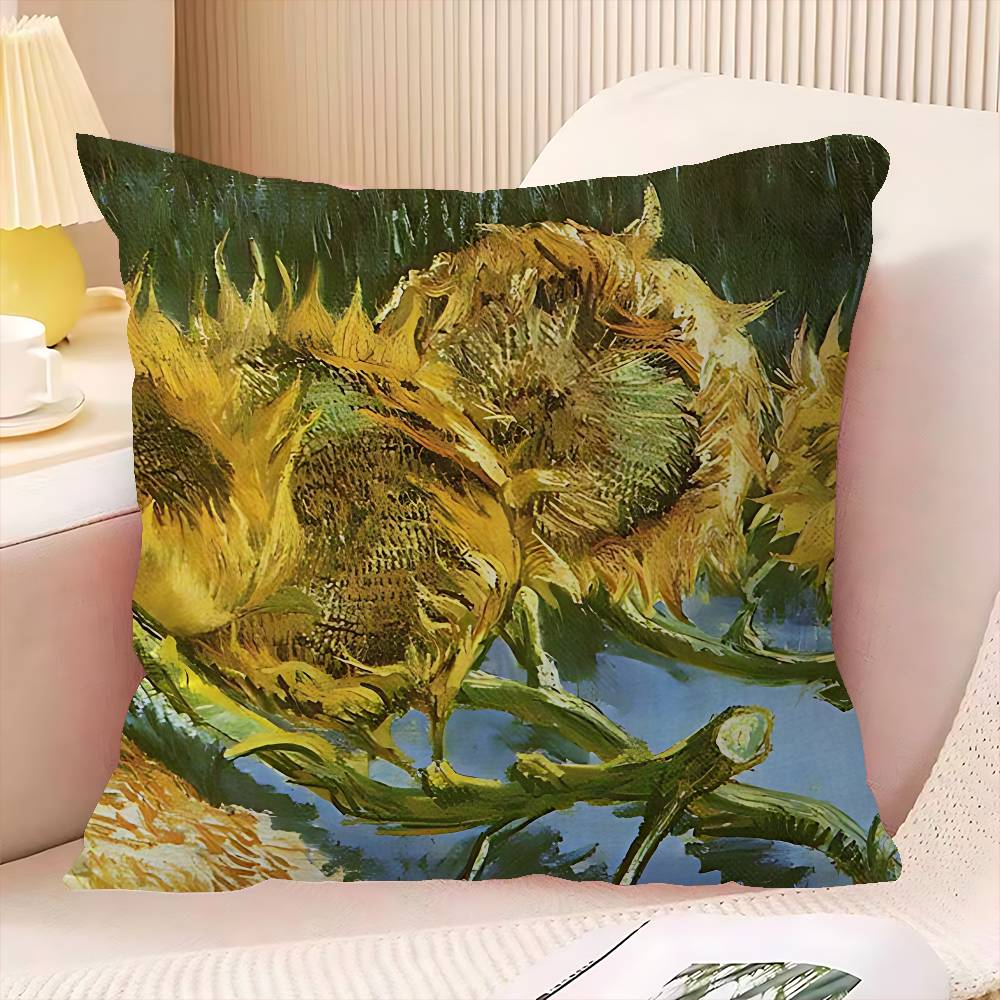 Van Gogh Oil Painting Pillowcases Home Bedding Decorative Pillow Cover Wedding Super Soft Pillow Case