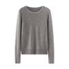 Women's Color Block Cashmere Sweater – 100% Pure 7 Gauge Single Ply, Soft, Skin-Friendly Pullover with Round Neck.