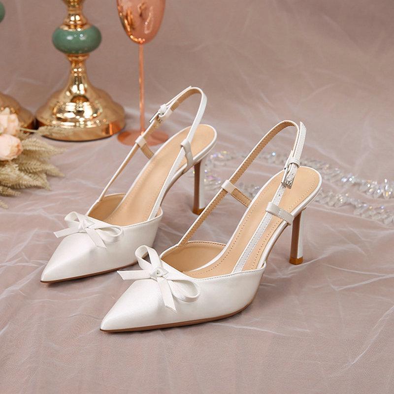 Fashion 2025 Summer New Shopping Malls After The Same Empty Sandals Pointed Single Shoe Commuter Pumpls