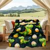 1PC Custom Name Dinosaur Egg Party Outdooor Flannel Blankets Patterns Throw Blanket All-Season Soft Gift for Couch, Bed, Camping Gifts