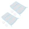 2 Set Bathroom Toiletries Storage Mesh Bag Hanging Net with Multi Pockets Suction Cup