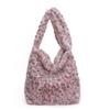 Vintage Leopard Print Plush Crossbody Bag - Women's Autumn/Winter Fashion with Unique Single Compartment Design.