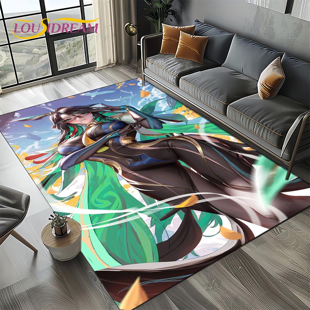 

New Genshin Impact Solo Cartoon Games Carpet Rug for Living Room Bedroom Home Sofa Decoration,Kids Play Non-slip Floor Mat 40x60cm( 15x23in )