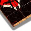 Vintage Red Fox Metal Sign, 8x12 Inch Crackle Iron Plate, Durable Wall Art for Cozy Room Decor