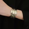 Retro Metallstruktur Armband Damen Gestreift Unregelmäßig Offener Armreif Mode Exquisit Täglich Bankett Party Schmuck Zubehör Geschenke