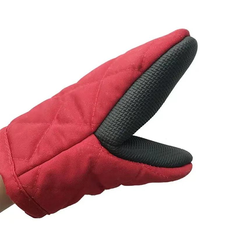 Anti Slip Silicone Insulated Gloves Single Duckbill Clip Kitchen Microwave Heat-Resistant Thick Oven Baking Rubber Gloves YLE358