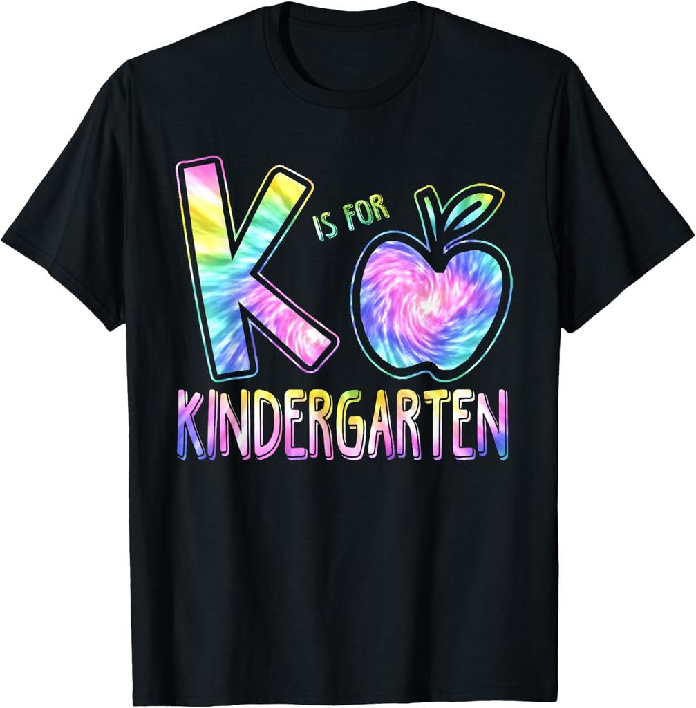 K is for Kindergarten Teacher Tie Dye Back to School Kinder T-Shirt