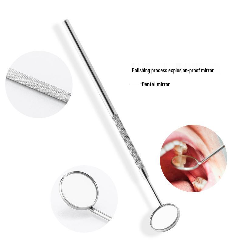 5-Piece Stainless Steel Dental Tool Set with Mouth Mirror