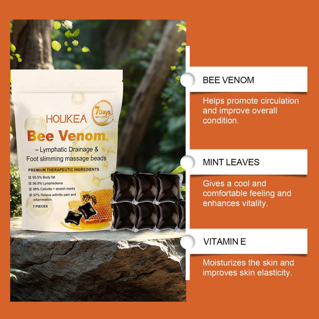 Houkea Bee Venom Soaking Gel Pearls For Herbal Foot Soaking Relief For Daily Care
