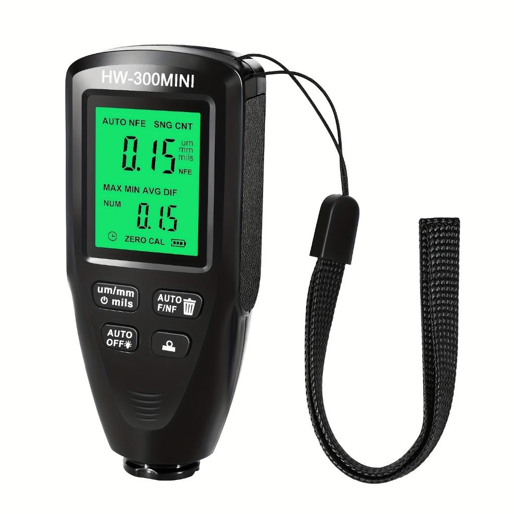 Car Paint Thickness Meter, 0-2000um Coating Detector, Backlight LCD, Auto Calibration, Data Hold, Fe&Non-Fe Auto Detection, Practical Gift