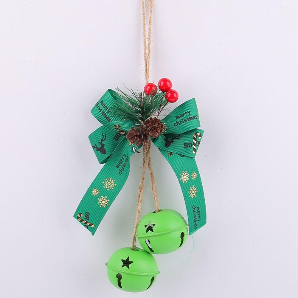 Retro Christmas Bells Pendant Pine Berries Christmas Tree Ornament  Wedding Party Supplies