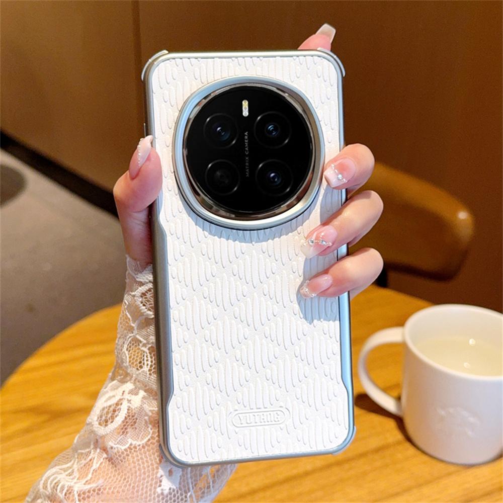 

YUTRNG For Honor Magic7 Pro 5G Case Wave Texture PU Leather + PC Magnetic Phone Cover A