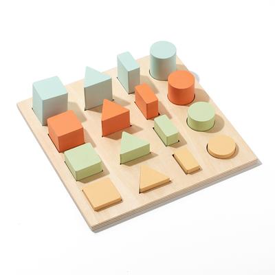 Kleinkinder Montessori Holzform Puzzles Spielzeug Zuordnungsgeometrie Tafel Sensorisches Sortieren Lernen Bildung Kindergartenmaterialien