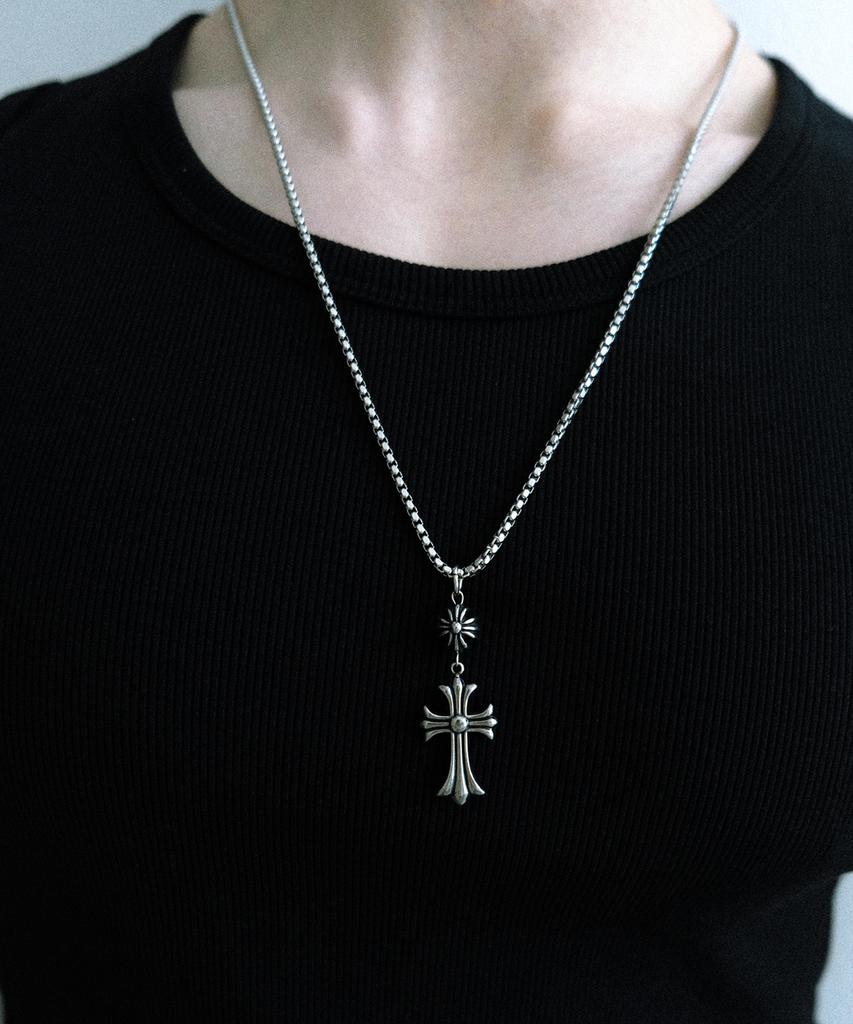 Nakedblood [Handmade] Silver Cult Cross Necklace