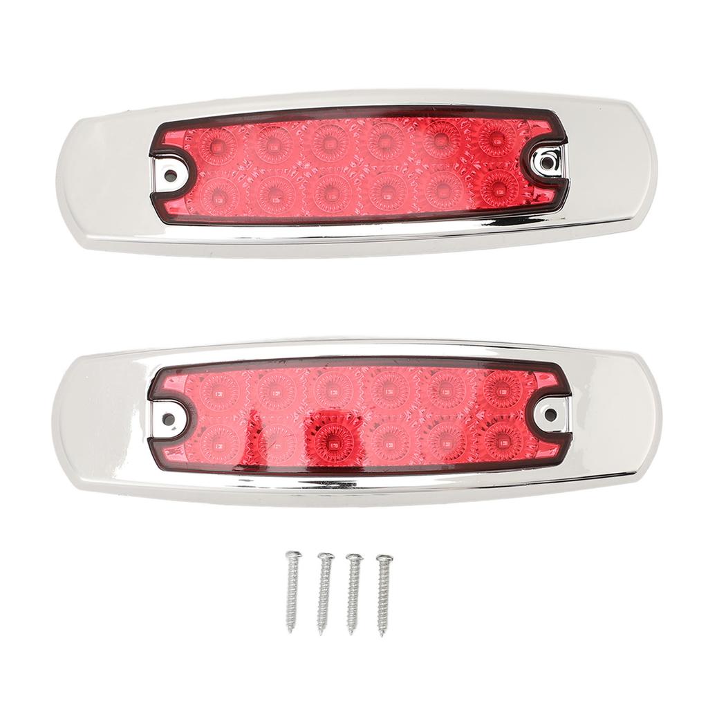 10PCS 12LED Side Marker Lights High Brightness Brake Tail Lights 12 to 24V Warning Lights for Truck Trailer
