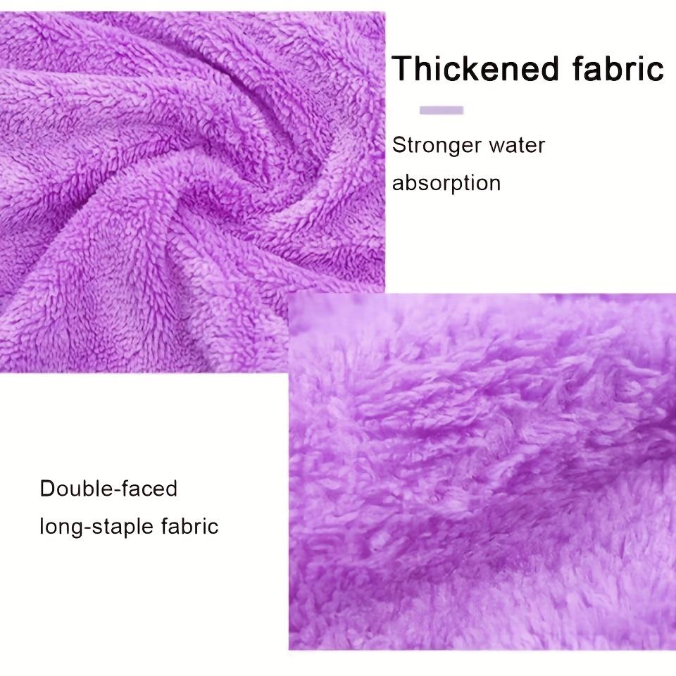 1pcs Coral Fleece Dry Hair Cap Women's Thickened Super Strong, Absorbent Fine Fiber Bow Shower Cap