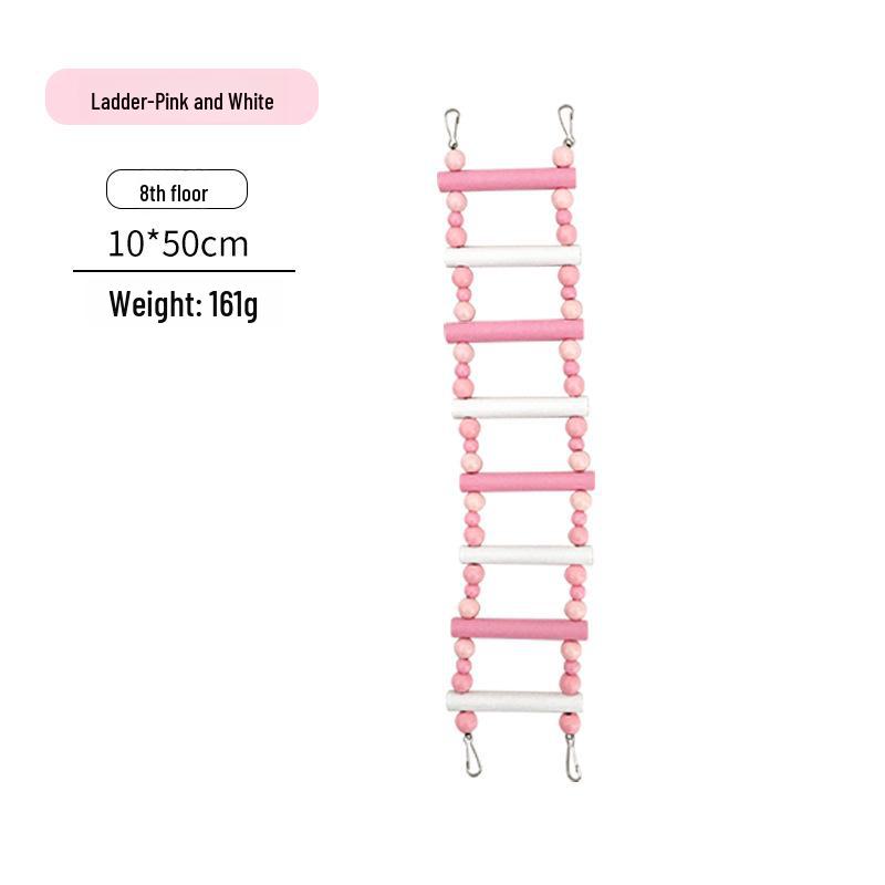 

Лестница и качели для птиц в виде радужных макарон - красочное украшение для клетки попугая New Model