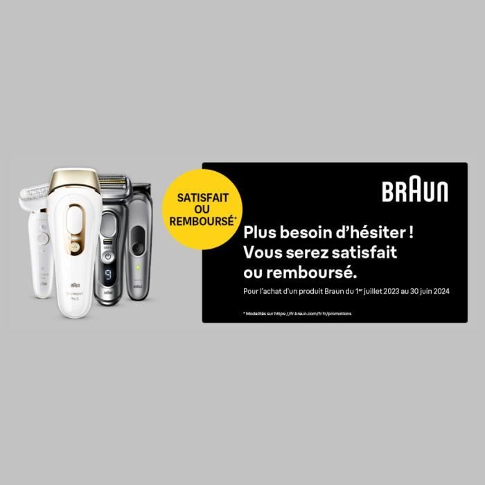 Rasoir électrique braun series 5 51-w4200cs - tondeuse de précision &amp; base de recharge - blanc