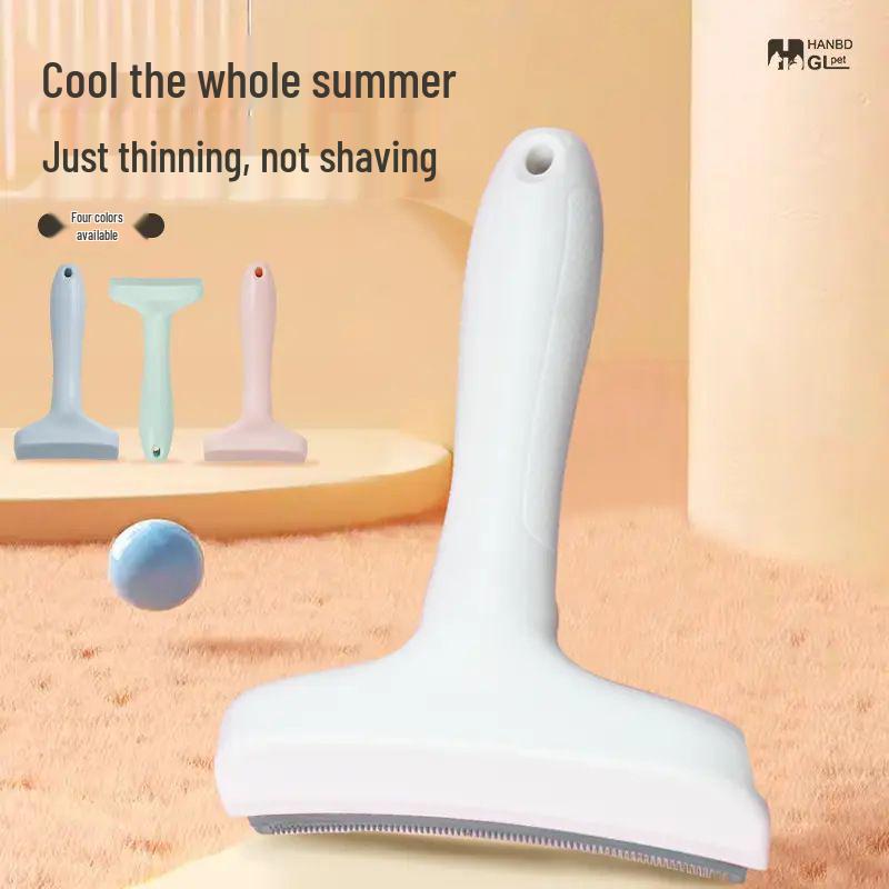 Pet Hair Thinning Tool: Curved Blade Comb for Detangling and Hair Cleaning Without Damage