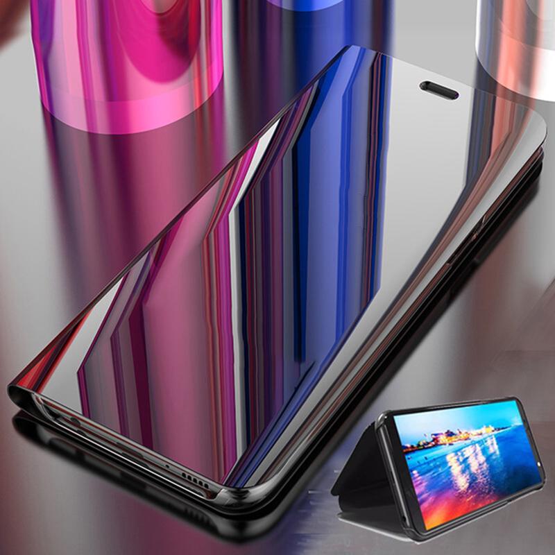 

Роскошный зеркальный откидной многофункциональный защитный чехол для телефона с кронштейном для IPhone Samsung Galaxy A11 A21 A50 A51 S20 S21 Huawei Xiaomi Redmi Note 8 9 10 Pro