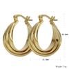 Unique Hoop Earring for Women Gold-Color 316l Stainless Steel Female Rock Jewelry