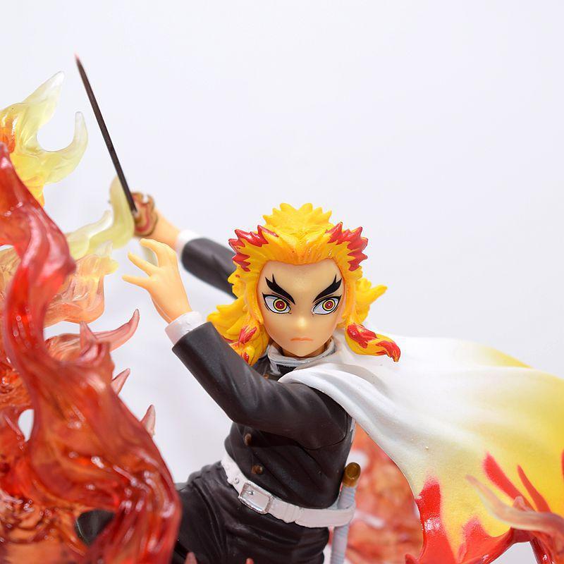 Rengoku Kyoujurou Figurki 18cm Demon Slayer Figurka Anime Gk Kolumna Płomienia Zapalenia Model Kyoujurou Figurki Akcji Lalki Zabawki