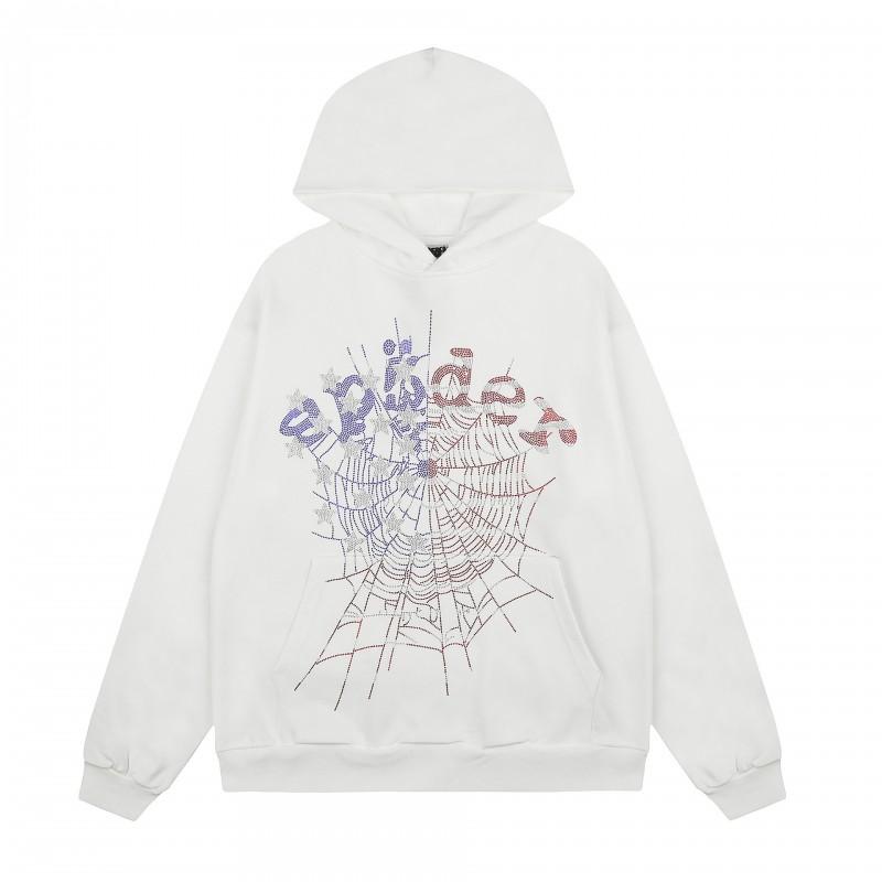 Sp5der 555555 Pěnový Potisk Tepláková Souprava Oversized Mikina Tepláky Streetwear Zimní Outfit
