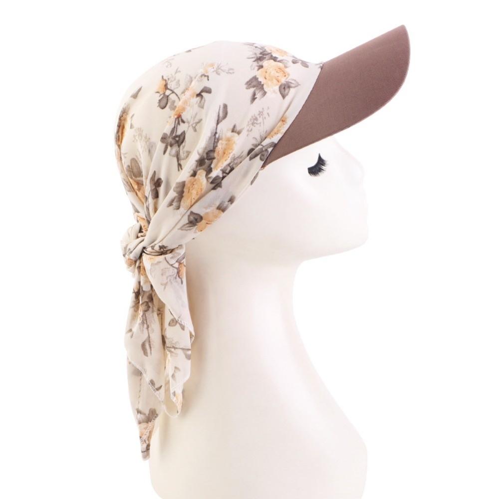 Pre-Tie Headscarf Chemo Headwear Sun Protection Chemo Cap Chiffon Baseball Cap Available All Year