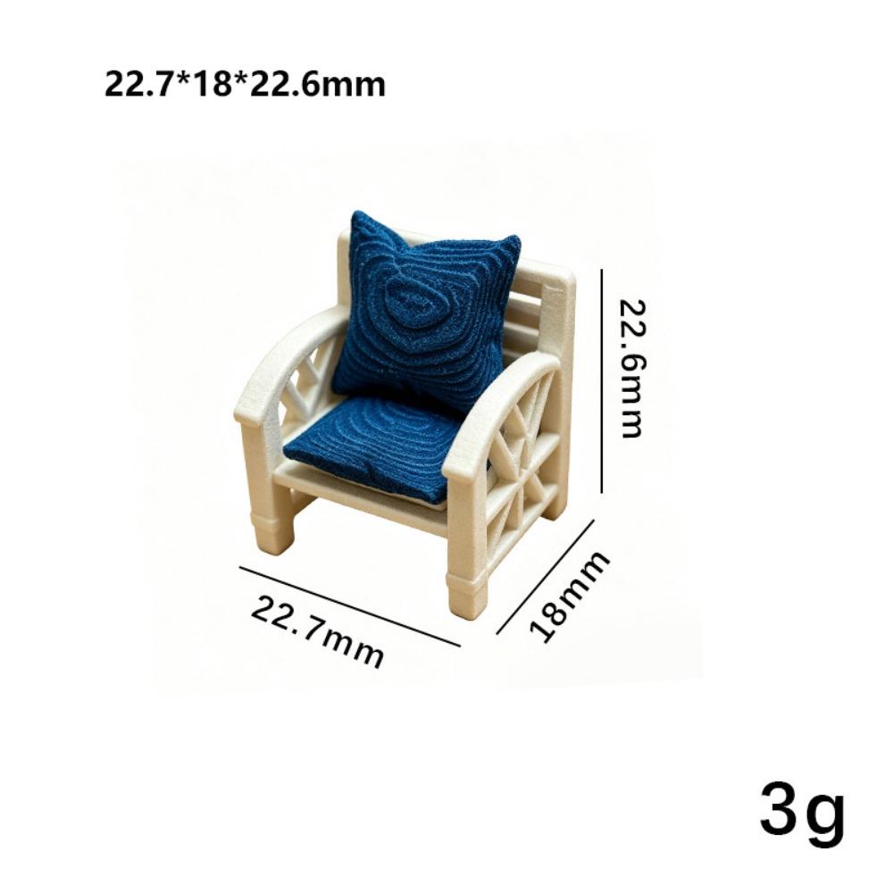 New 1:12 Dollhouse Simulation Tea Table Mini Plastic European Style Sofa Dollhouse Chair Model