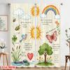 2pcs 2D flat printing Curtains Sweet Moments Gentle Spirit Kindness Fabric Without Electricity Seasonal Party & Holiday Decor