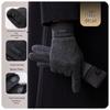 JIUMU Men's Winter Lamb Wool Touchscreen Gloves