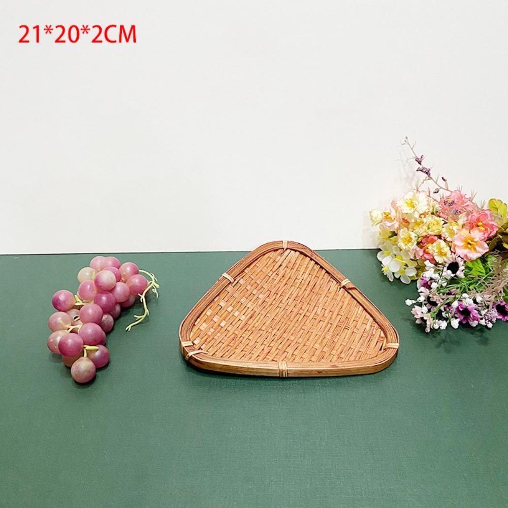 Woven Storage Basket Handmade Fruit Basket Versatile Serving Tray  for Kitchen