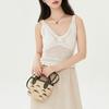 Longchamp Le Panier Pliage Logo Embroidered Detachable Shoulder Strap Straw Texture Canvas Mini Shoulder Crossbody Tote Bag Women Bags 10206HCF292