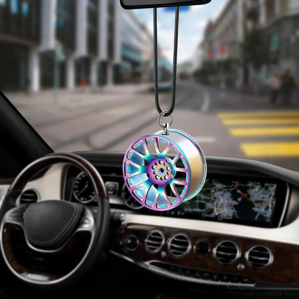 

Bemost Car Pendant Metal Wheels Hanging Rearview Mirror Decoration Automotive Interior Accessories Styling Gifts