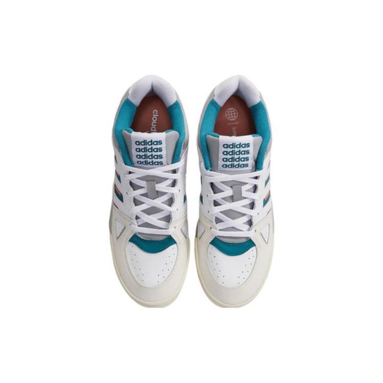 adidas Midcity Low Wygodne Wszechstronne Skórzane Syntetyczne Antypoślizgowe Odporne na Ścieranie Lekkie Niskie Buty do Koszykówki Trampki Unisex Białe ID5403