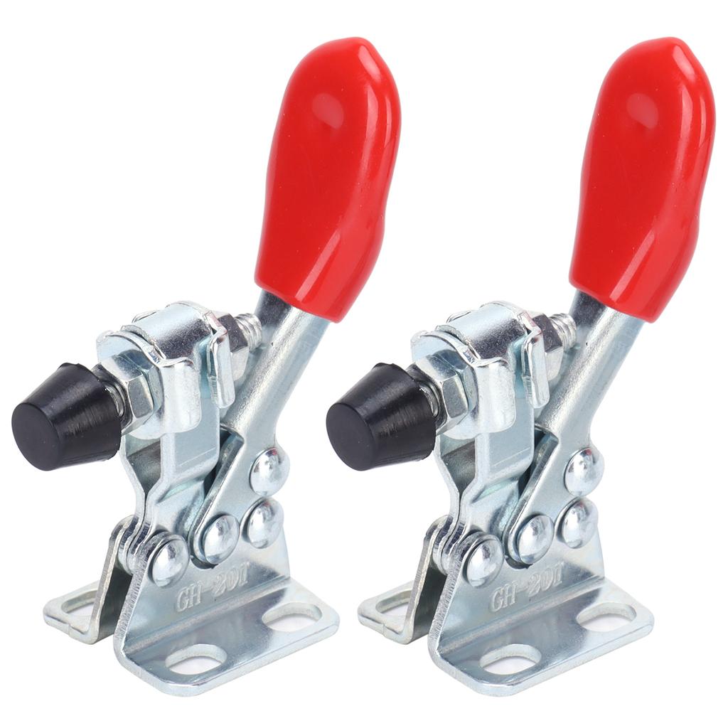 2 Set Kniehebelklemme, Schnellspanner, horizontale Klemme, rutschfestes Handwerkzeug für die Holzbearbeitung