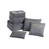 Six-Piece Travel Storage Bag Set for Clothing and Underwear with Four Compartment Suitcase Organizer