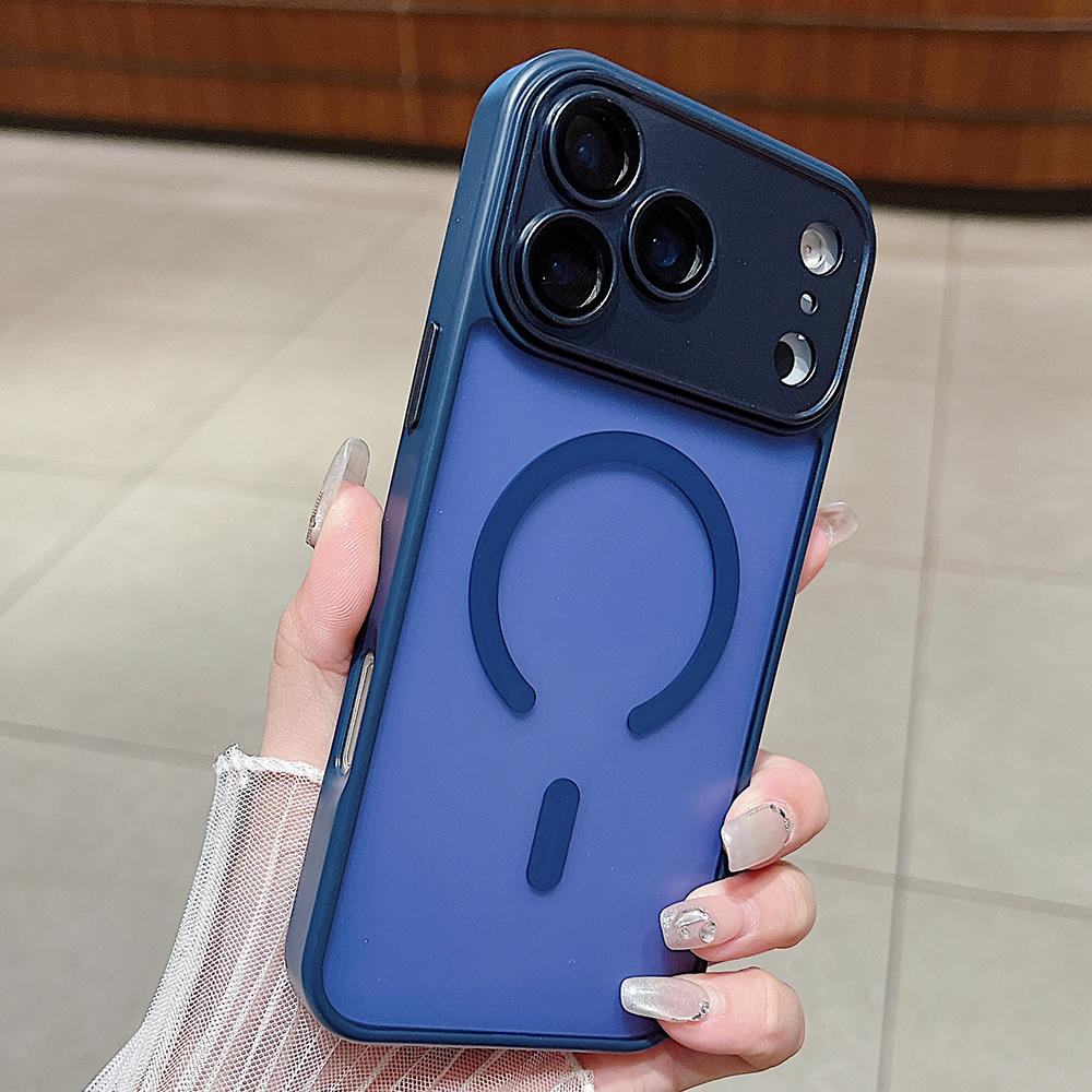Luxury Matte Translucent For Magsafe Magnetic Phone Case For iPhone 17 16 15 14 13 12 Pro Max Plus 17Air Lens Protection Cover