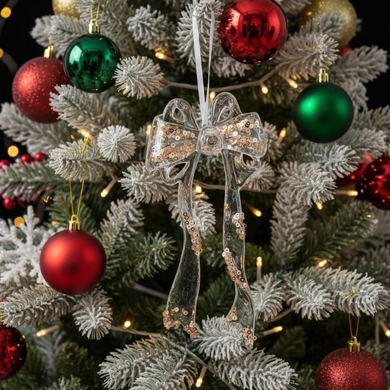 Shatterproof Acrylic Snowflakes Hanging Decorations For Indoor and Outdoor Christmas Displays