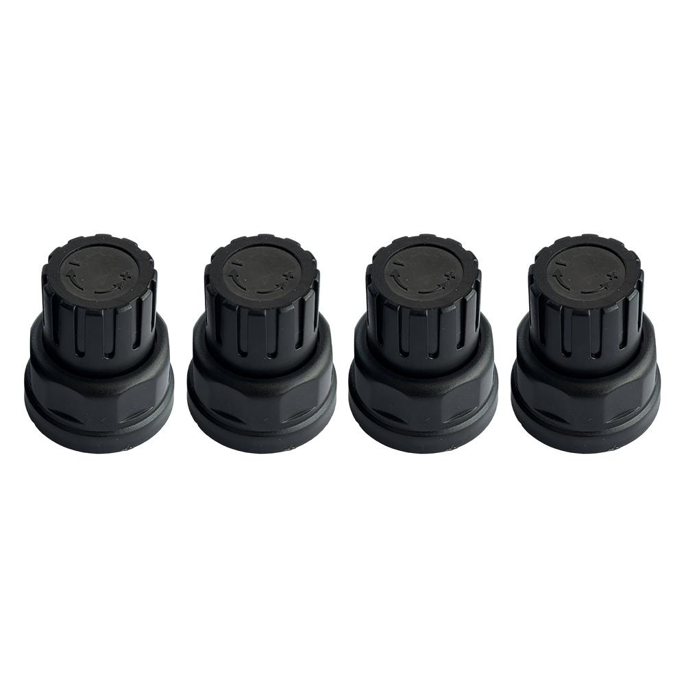 4Pcs Hand Wheel Switches Underfloor Heating Manifold Accessories M30x1.5 Black For Radiator Thermostat Valve Protection Cap