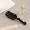Boar Hair Brush, -Static Curved Cushion Massage Brush, 9- Detangling Comb for and