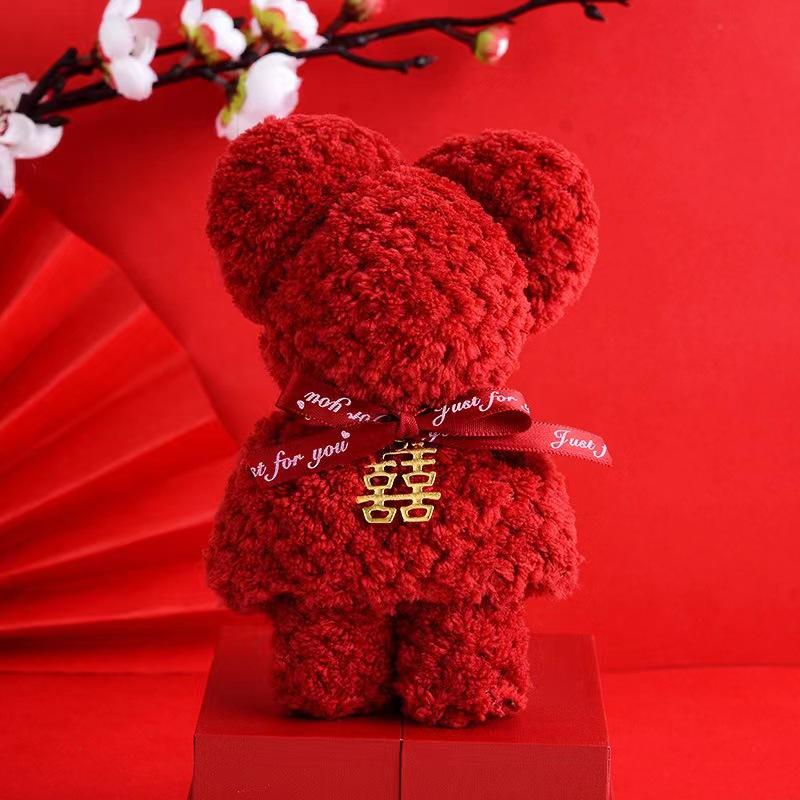 Coral fleece bear towel souvenir bridesmaid wedding gift bride kindergarten gift student small