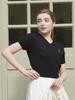 ROYAL CLUB HOLIDAY Wesley Cable Short Sleeve Knit Black